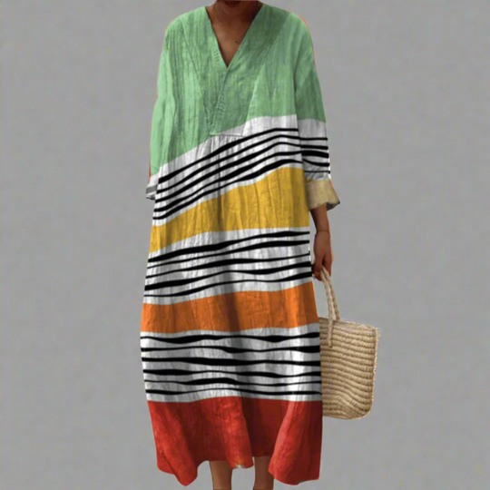 Ava | Striped Colourband Chic Dress
