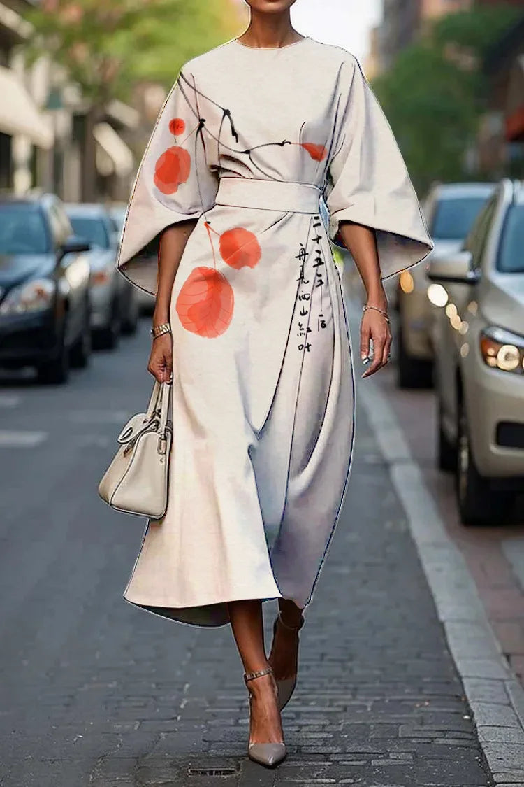 Olivia | Ink Petal Dress