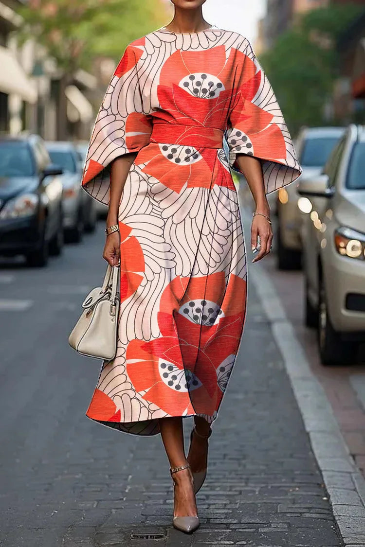 Olivia | Yumi Crimson Poppy Dress