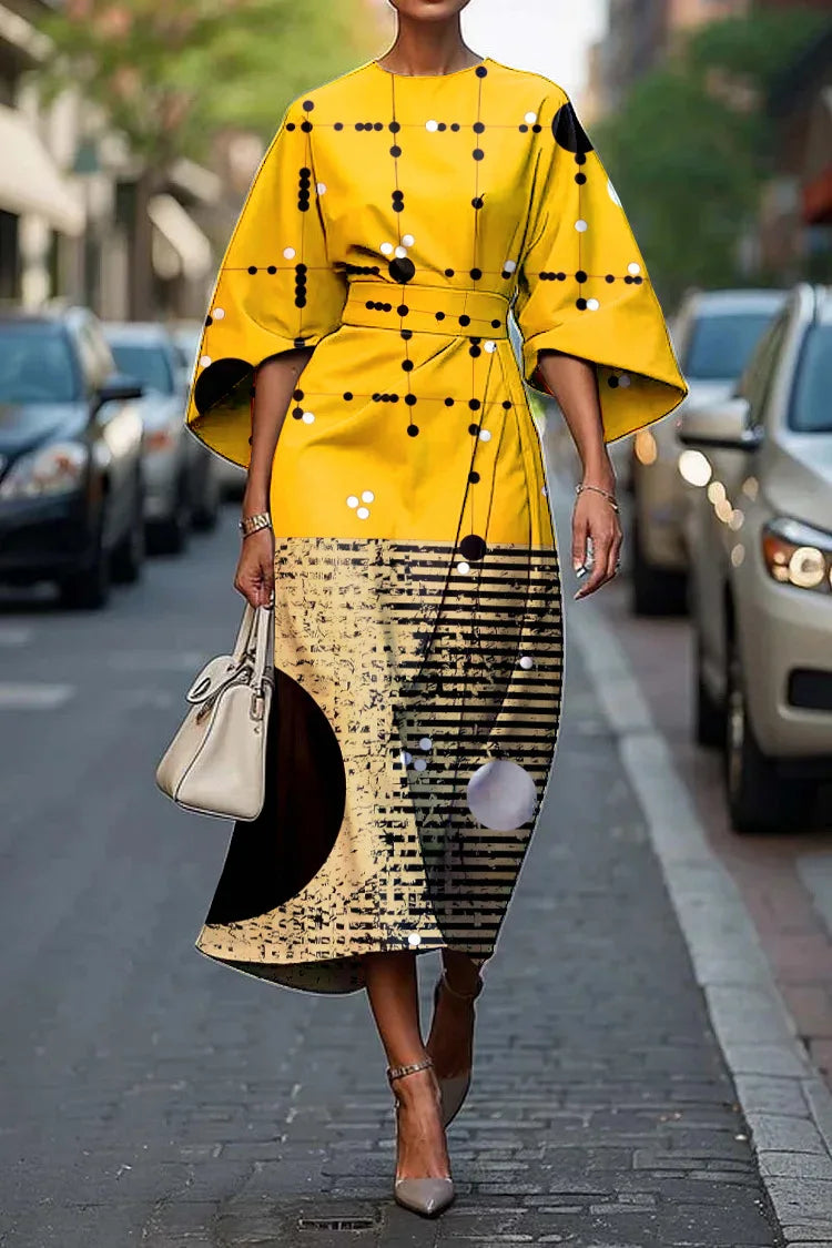 Olivia | Orbit Lines Dress