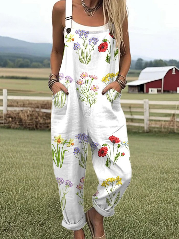 Vintage Colorful Jumpsuit