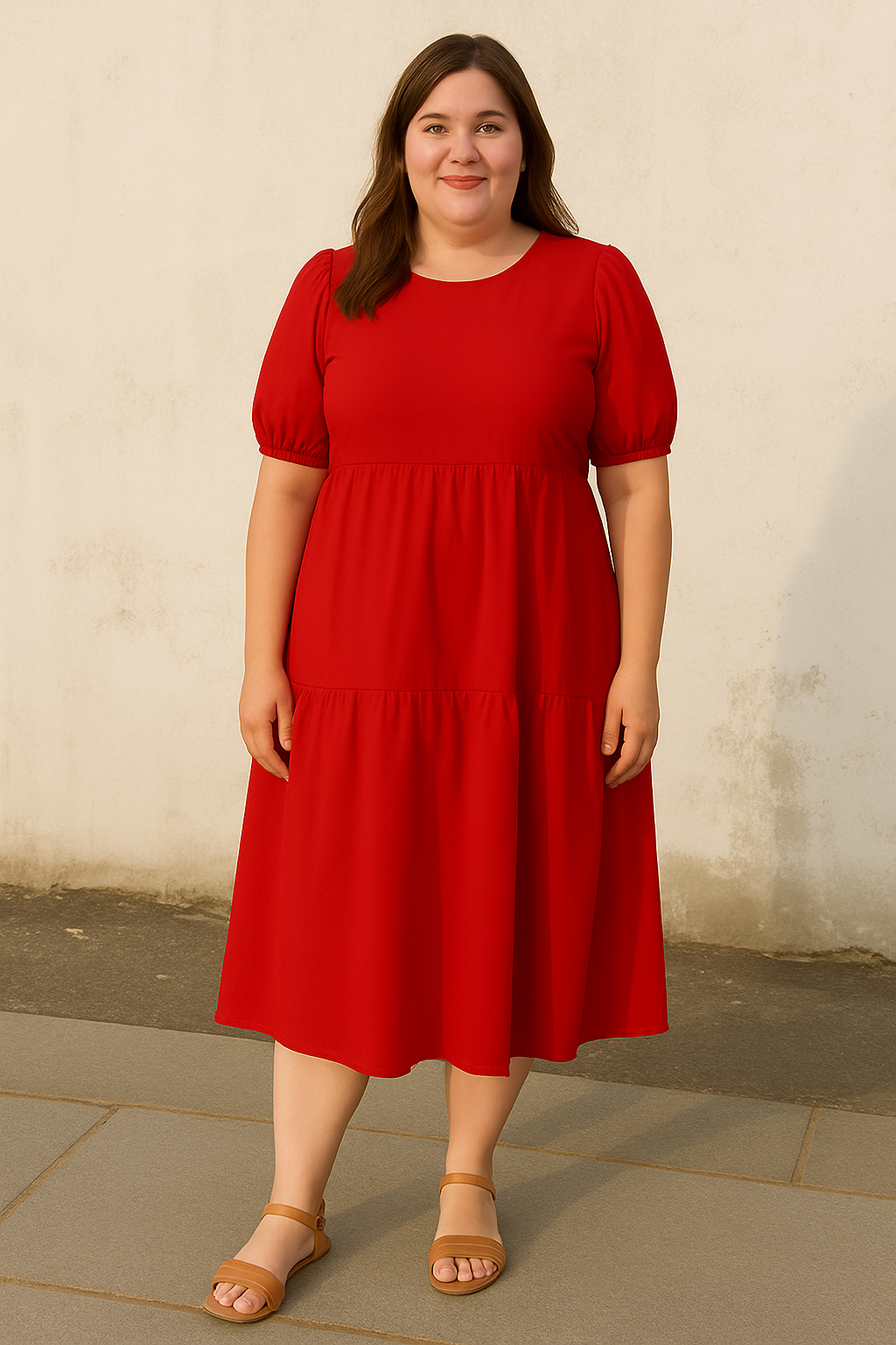 The Ayla | O-neck Tummy Covering Dress