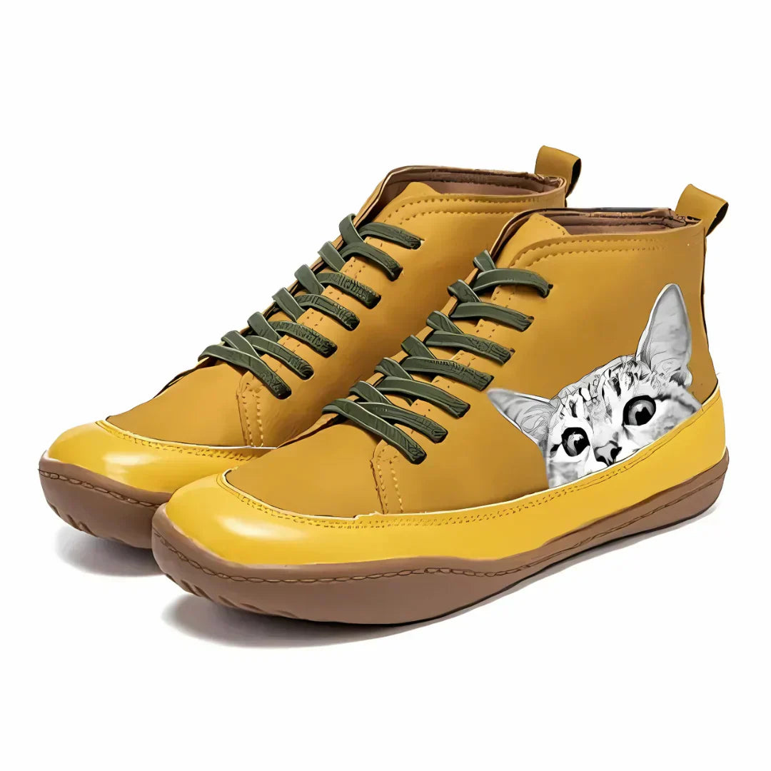 Sophia | Cat Lover High-Top Sneakers