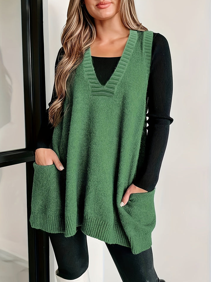 Camille | Oversized V-Neck Vest