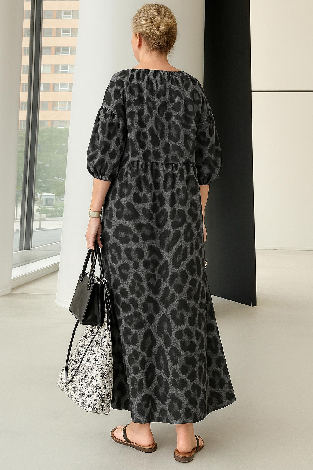 The Alia | Print Tummy Covering Dress