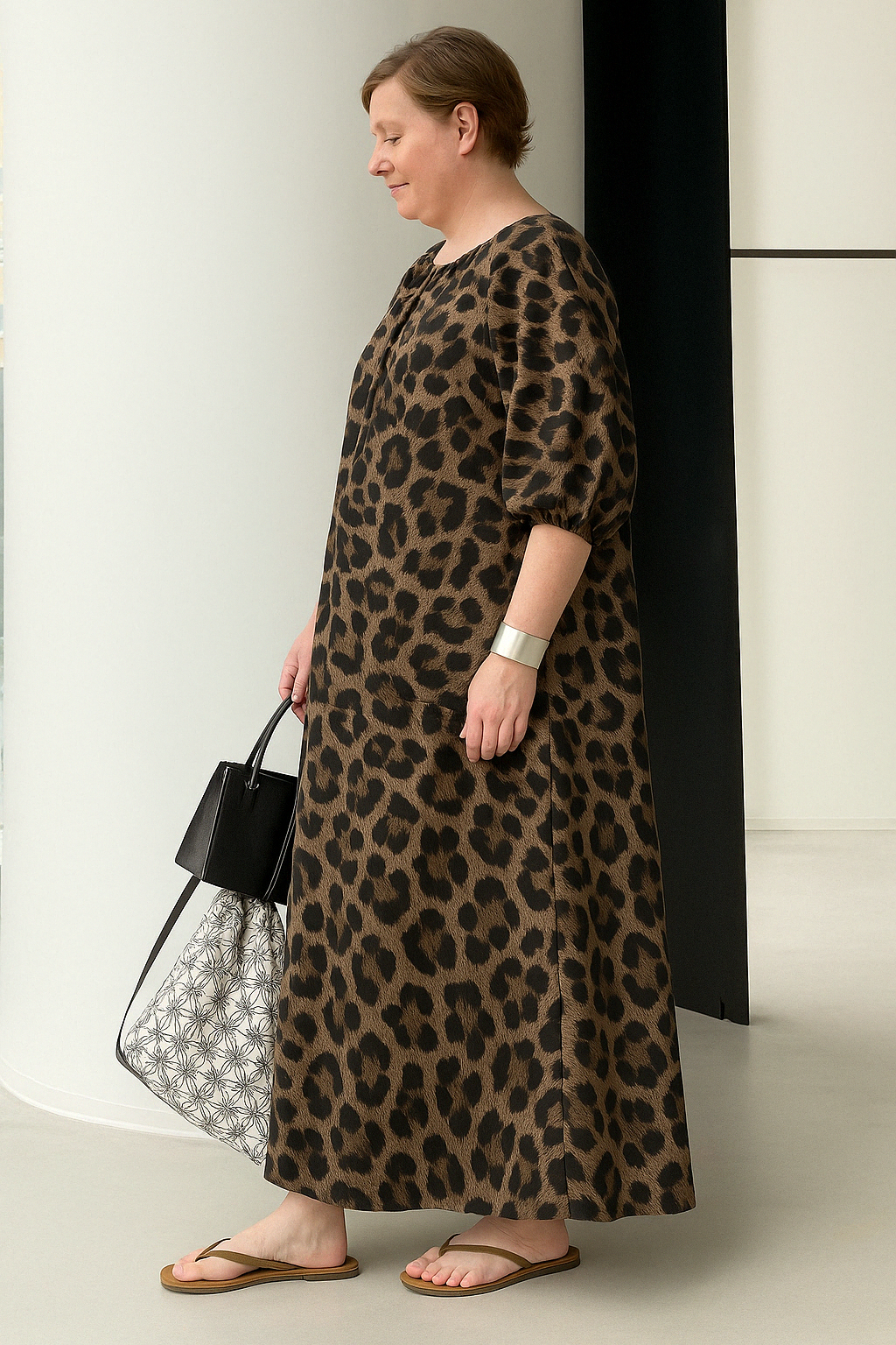 The Alia | Print Tummy Covering Dress