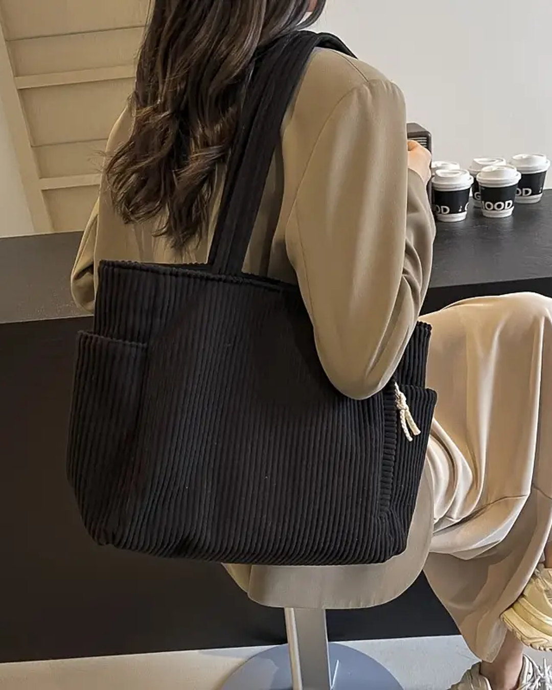 Sophia | Corduroy Tote Bag