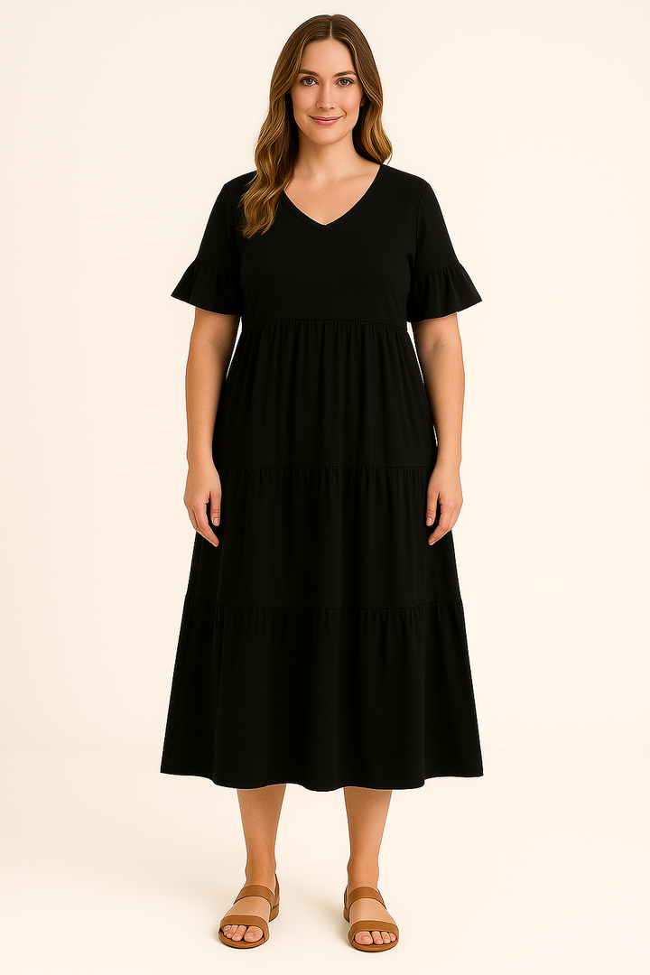 The Florence V-Neck Drape Dress