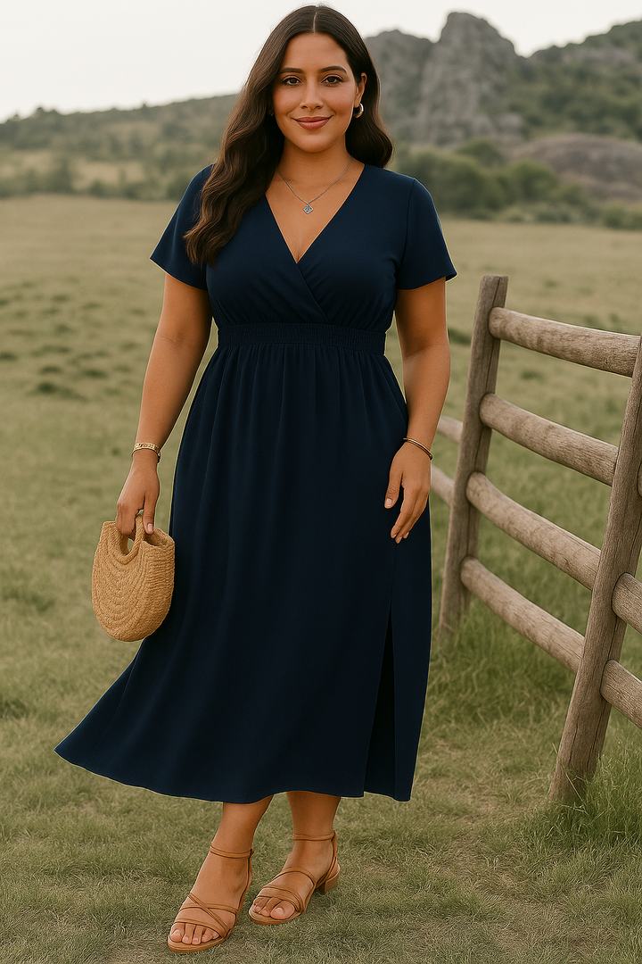 The Alina | V-Neck Tummy Covering Dress