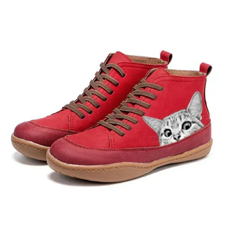 Sophia | Cat Lover High-Top Sneakers