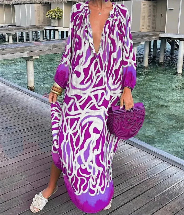 The Kaia Swirl Tummy Covering Dress