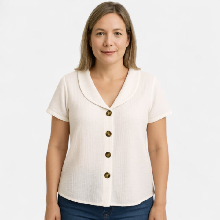 The Amelie | Stylish Buttoned Blouse