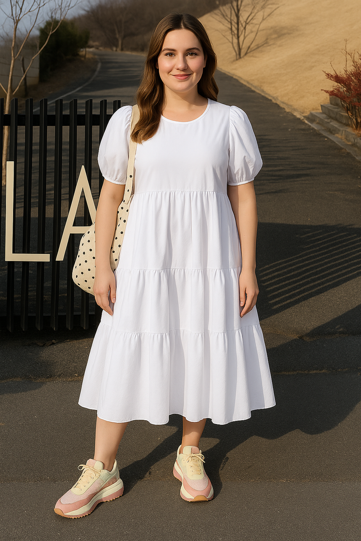 The Ayla | O-neck Tummy Covering Dress