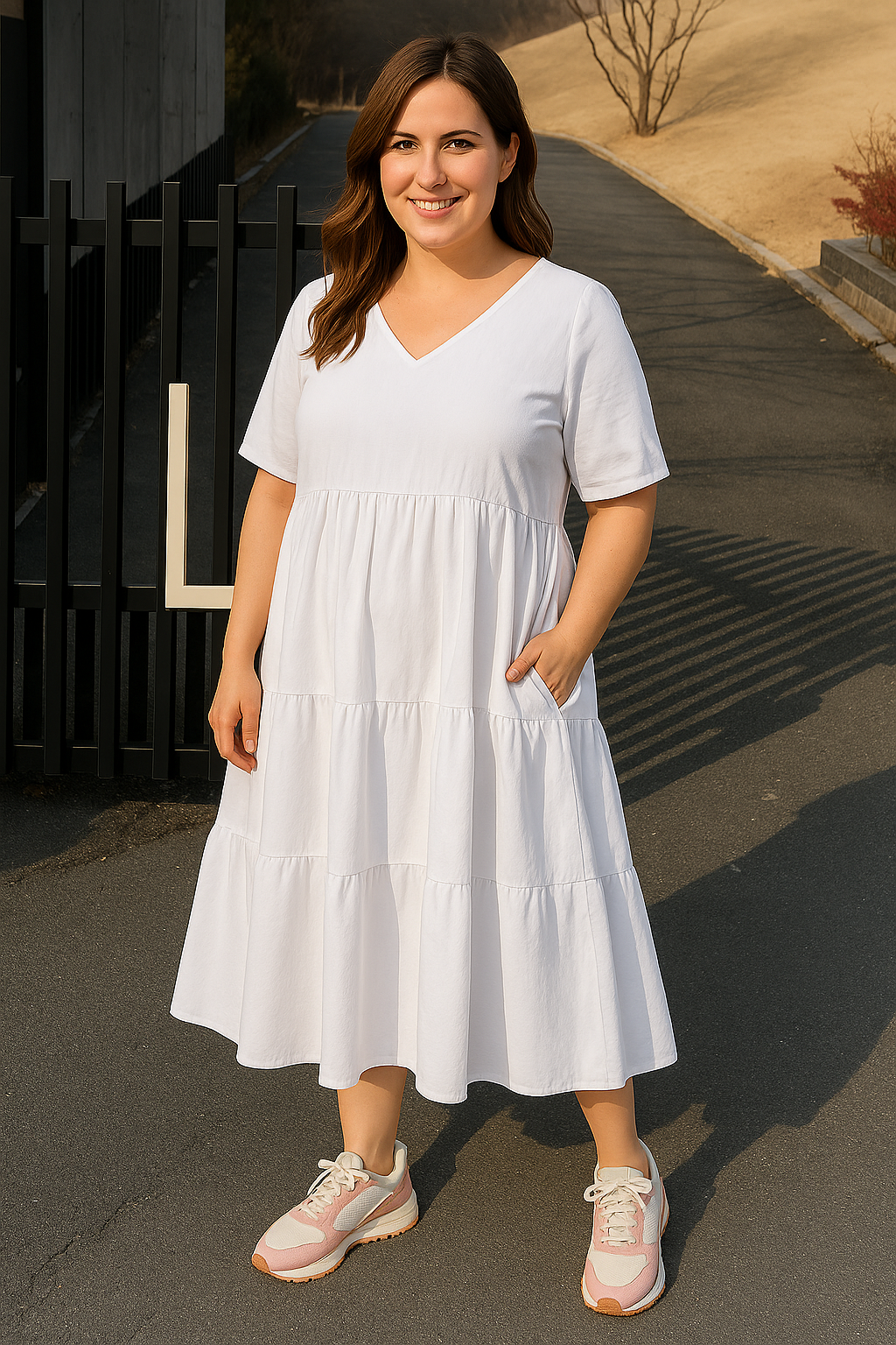 The Ayla | O-neck Tummy Covering Dress